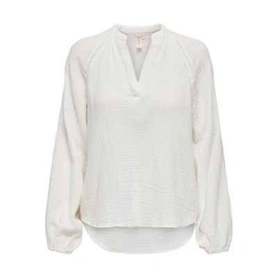Afbeelding van ONLY Onlthyra Life Ls V hals Top Noos WVN Damesblouse met lange mouwen, cloud dancer, XL