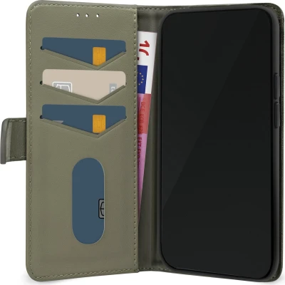Afbeelding van Mobilize Telefoonhoesje geschikt voor Samsung Galaxy S24 Hoesje Premium Gelly Wallet Bookcase Portemonnee Pasjeshouder 3 Pasjes Pinpas / OV Kaart Rijbewijs Groen