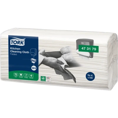 Afbeelding van Tork Kitchen Cleaning Reinigingsdoek, W4, 75 Vellen, Pak Van 4 Stuks Reinigingsdoekjes