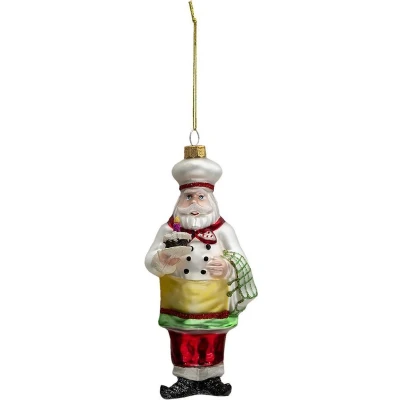 Afbeelding van Clayre &amp; Eef Multi Kerstbal kerstman 7*7*17 cm 6GL3324