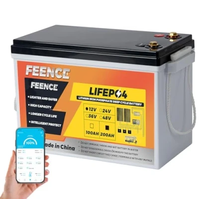 Afbeelding van MINI LifePO4 accu 12 V 200 Ah met Bluetooth 200A BMS autoaccu, 15000 cycli 2560 Wh Deep Cycle lithiumbatterij, perfect voor campers, zonne installaties, marine, caravans, net onafhankelijke