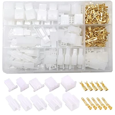 Afbeelding van Ruidee 380 stuks kabelconnectoren 2,8 mm pitch 2 3 4 6 polig mannelijk en vrouwelijk platte steekhulzen kit voor auto, motorfiets