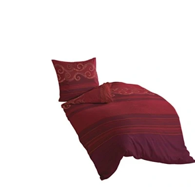 Afbeelding van Bierbaum beddengoed 4429, Mako satijn, Made in Germany, rood 04, 135x200 + 80x80 cm