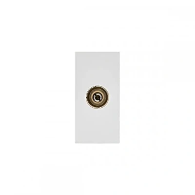 Afbeelding van Maclean TV wandcontactdoos kabel Modulaire zonder frame Inbouw (TV wandcontactdoos, wit)