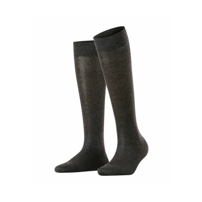 Afbeelding van Falke Sensitive London Softtop Suitable FOR Diabetics Kniekousen, Dames, Maat: 35 38, Anthra mel