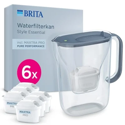 Afbeelding van BRITA waterfilterkan Style Essential Steen Blauw (2,4L) incl. 6x MAXTRA PRO Pure Performance filters