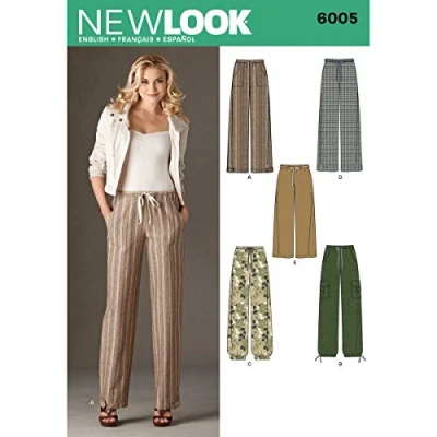 Afbeelding van New Look A 10 12 14 16 18 20 22 snijpatronen 6005 Misses Pants
