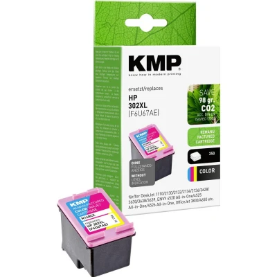 Afbeelding van KMP Inktcartridge H168CX Compatibel vervangt HP 302XL, F6U67AE Cyaan, Magenta, Geel 1746,4030