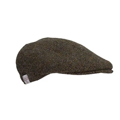 Afbeelding van Walker and Hawkes Oakmoor Platte pet Harris Tweed countrystijl Antraciet XXL