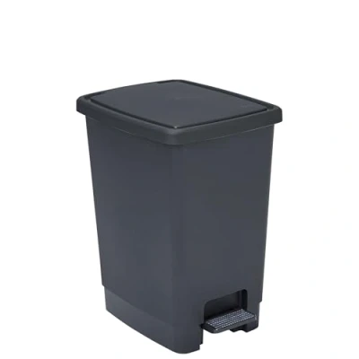 Afbeelding van Sundis 4022001 Flat Bin rechthoekige intrekbare pedaalemmer, polypropyleen 30L, zwart en antraciet