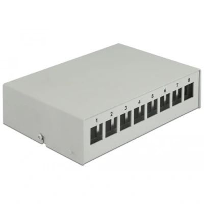 Afbeelding van Delock Keystone Patchpanel 8 Port grau