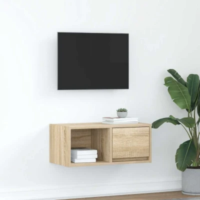 Afbeelding van vidaXL TV meubel 60x31x25,5 cm bewerkt hout sonoma eikenkleurig