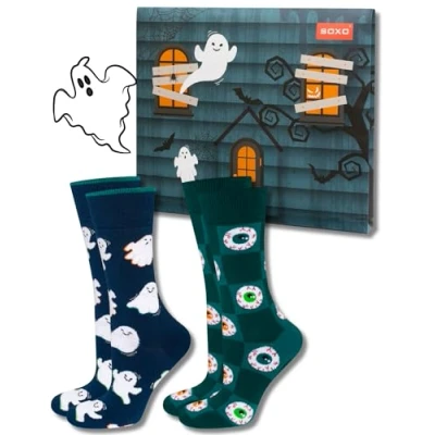 Afbeelding van soxo Halloween Warmte Sokken Heren Cadeau Voor Vrouwen Geschenkdoosjes Socks Happy 40 45 2 Paar