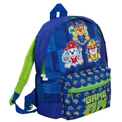 Afbeelding van Paw Patrol Kids Rugzak Game On met Big Pocket Chase Marshall Rubble School Nursery Vakantie Lunch Boek Tas Rugzak, op, Blue