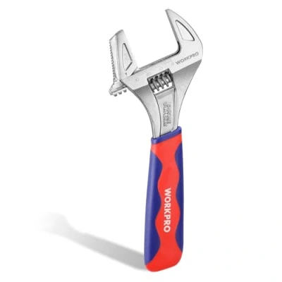 Afbeelding van WORKPRO steeksleutel pijptang verstelbare moersleutel 2 IN 1 gemaakt van chroom vanadium staal 20 CM lengte