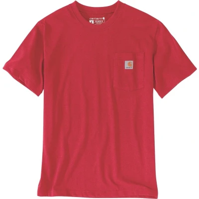 Afbeelding van T Shirt Carhartt Men Workwear Pocket S/S Fire Red Heather S