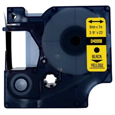 Afbeelding van DULA Dymo D1 40918 S0720730 Compatible label tape 1 lettertape Zwart op geel 9mm x 7m