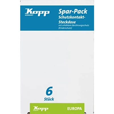 Afbeelding van Kopp Europa veiligheidscontactdozen met verhoogde contactbeveiliging, 6 stuks, 117901050