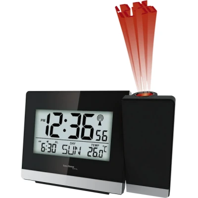 Afbeelding van WT 536 moderne radio projectiewekker met temperatuurweergave