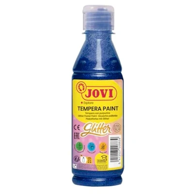 Afbeelding van Jovi Plakkaatverf Glitter flacon van 250 ml, blauw