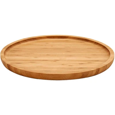 Afbeelding van Kinvara Serveerplank voor voedsel hapjes bamboe rond 25 cm