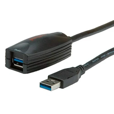 Afbeelding van ROLINE USB 3.2 Gen 1 Active Repeater kabel, zwart, 5 m