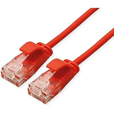 Afbeelding van ROLINE UTP Data Center Patchkabel Cat.6A (Class EA), LSOH, extra dun, rood, 0,3 m