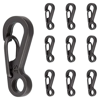 Afbeelding van ANCLLO 10Pcs Mini Lente Rugzak Sluitingen Metalen Snap Karabijnhaken Sleutelhanger Camping Fles Paracord Haken
