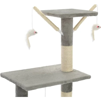 Afbeelding van vidaXL Kattenkrabpaal met sisal krabpalen 138 cm donkerblauw