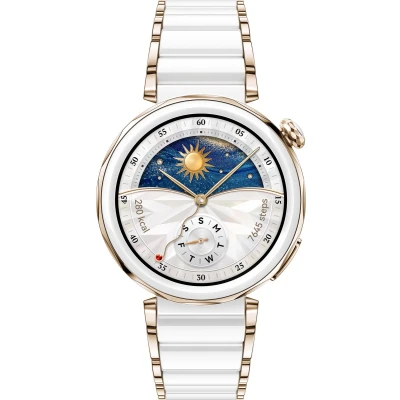 Afbeelding van Huawei WATCH GT5 Pro 42mm 3.35 cm (1.32&quot;) AMOLED Digital 466 x pixels White GPS (satellite)