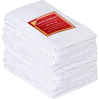 Afbeelding van Meelzak handdoeken (12 stuks 71 x centimeter) 100% katoenen vaatdoek, keukenhanddoeken by Utopia Kitchen