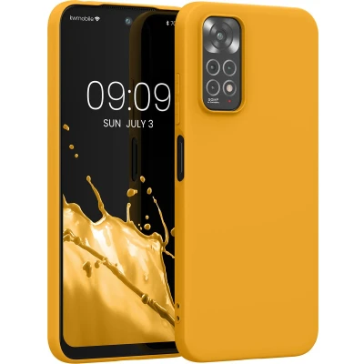 Afbeelding van kwmobile telefoonhoesje geschikt voor Xiaomi Redmi Note 11 / 11S Hoesje smartphone Back cover in mango