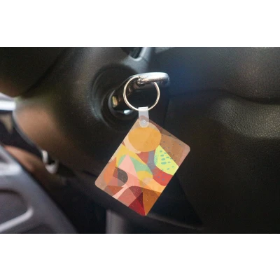 Afbeelding van Sleutelhanger Abstract Kunst Regenboog Pastel Uitdeelcadeautjes Plastic