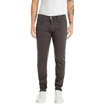 Afbeelding van Replay Anbass Hyperflex Colour Xlite Herenjeans, slimfit, 393 Wood Grey, 30W x 32L