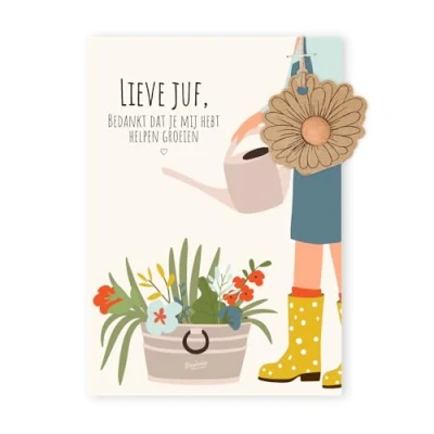 Afbeelding van Blossombs bloembommetjes hanger lieve juf 1 Stuk