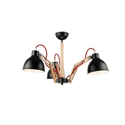Afbeelding van Lamkur Plafondlamp Skansen 3 lamps instelbaar, zwart