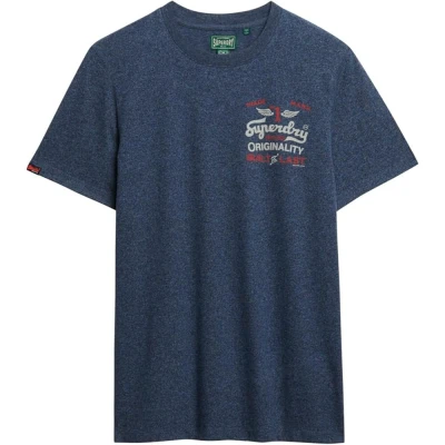 Afbeelding van Superdry Tshirt print, Heren, Maat: Large, Light grey true grit
