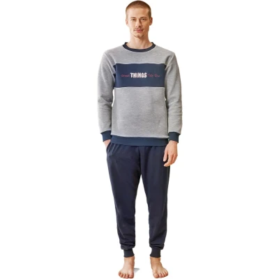 Afbeelding van Feyza SET Pyjama, Heren, Maat: Small, Grey