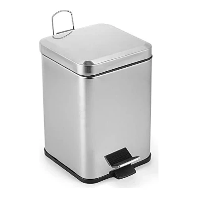 Afbeelding van CONFORTIME BE01093272541 afvalemmer van metaal met pedaal, 3 l, kunststof, meerkleurig, 25 x 16 20