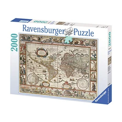 Afbeelding van Ravensburger legpuzzel wereldkaart Map of the World 2000 stukjes