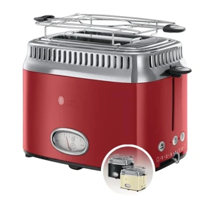 Afbeelding van Russell Hobbs Retro Ribbon Rood Broodrooster