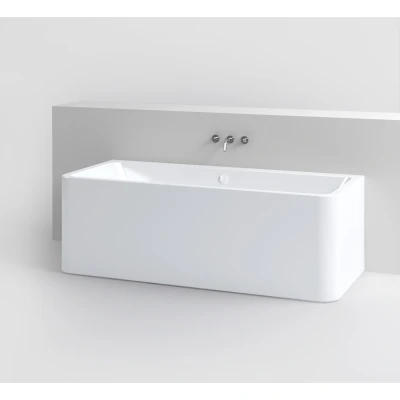 Afbeelding van Clou InBe Ligbad Wandmodel Rechthoekig 172x74x60.5 cm Acryl Wit Met Overloop