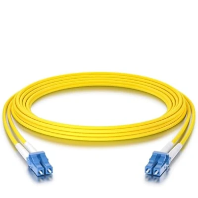 Afbeelding van Fiber Patch Cable LC to OS2 10Gb/Gigabit Singlemode Jumper Duplex 9/125 LSZH Optic Cord for SMF SFP Transceiver, Yellow, 1 Meter(3.3ft)