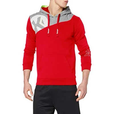 Afbeelding van Kempa Core 2.0 Hoody Rood Donker Grijs Melange Maat 2XL