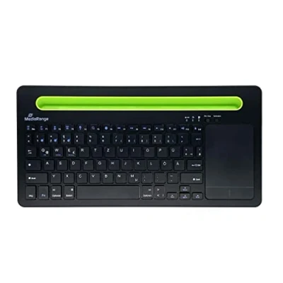Afbeelding van MEDIARANGE Tastatur Wireless 78 Tasten Touchpad DE schwarz