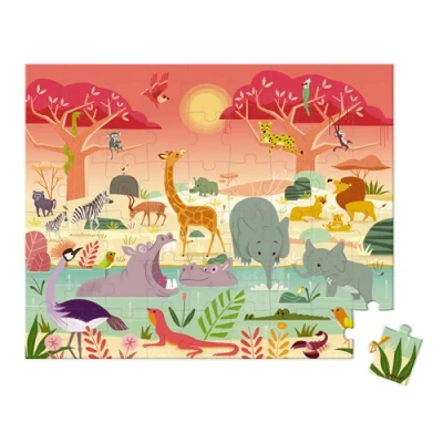 Afbeelding van Janod Puzzel Het Dierenreservaat (54 stukjes)