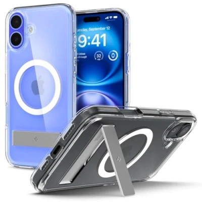 Afbeelding van Spigen Ultra Hybrid S MagFit Case voor iPhone 16 Plus, Compatibel met MagSafe accessories hoesje Crystal Clear