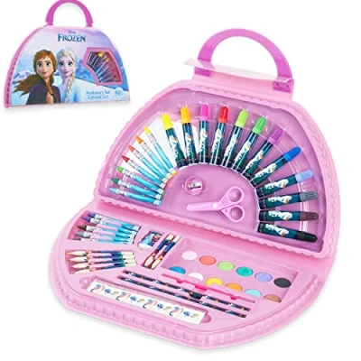 Afbeelding van Disney Kids Art Set Prinses Kleursets voor Kinderen 50 stuks Kunstbenodigdheden (Roze Bevroren)