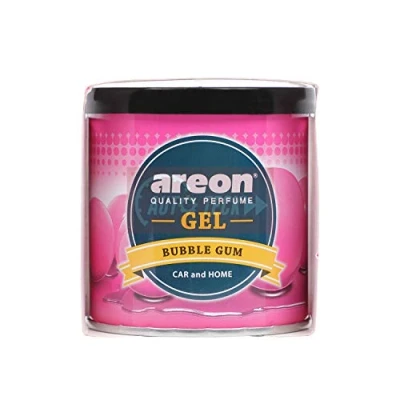 Afbeelding van AREON Gel Auto Luchtverfrisser Bubble Gum Snoepjes Bubblegum Geur Roze Tin Bak Jelly Onder Zitting Verborgen Thuis 3D Pack van 1