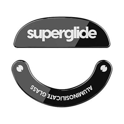 Afbeelding van Superglide Snelste en gladste muisvoeten/skates gemaakt met ultrasterk onberispelijk glas Super snelle gladde duurzame zool voor Pulsar X2 &amp; Mini draadloze gamingmuis (zwart)